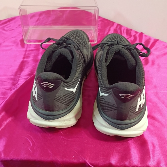 Hoka One One Women Clifton 9 1132211 BWHT Black Running Shoes Size 7.5 D - Picture 4 of 9